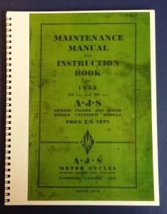 Matchless Service Manual 1952 Single Cylinder 350cc 500cc