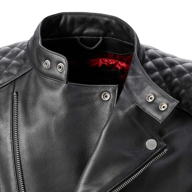 Triumph Braddan Leather Jacket Black Baxter Cycle