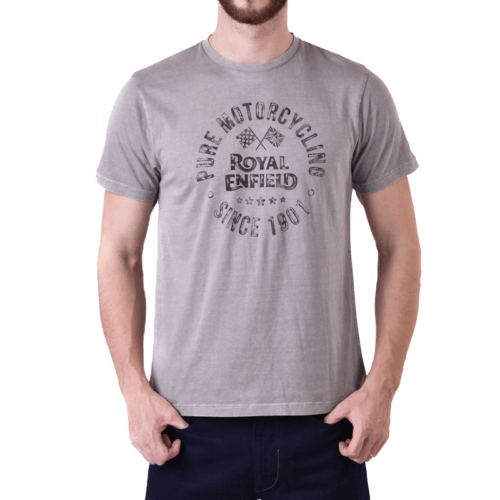 Royal Enfield “Pure Motorcycling Since 1901” T-Shirt, Grey – Baxter Cycle