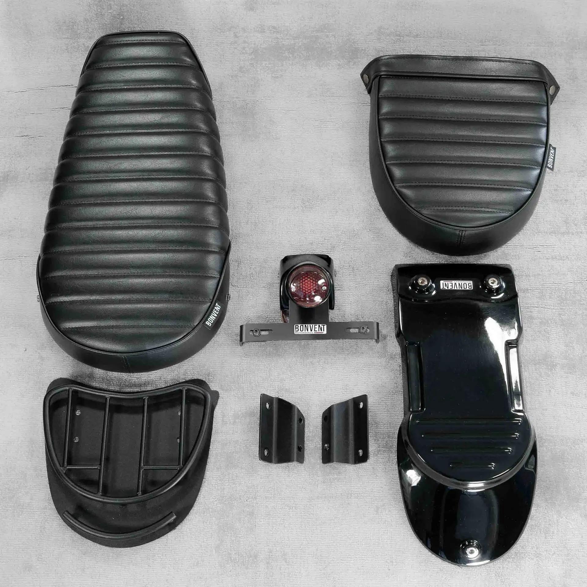 Modular Scrambler Seat Kit, Black – INT/GT 650 – Baxter Cycle