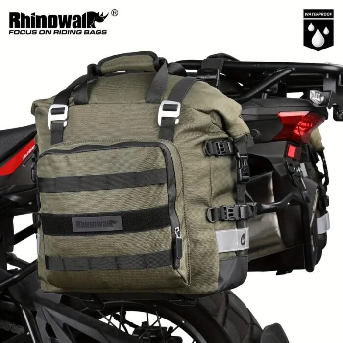 Rhinowalk 20-30 Liter Expandable Motorcycle Pannier Side Bags, Pair - Image 9