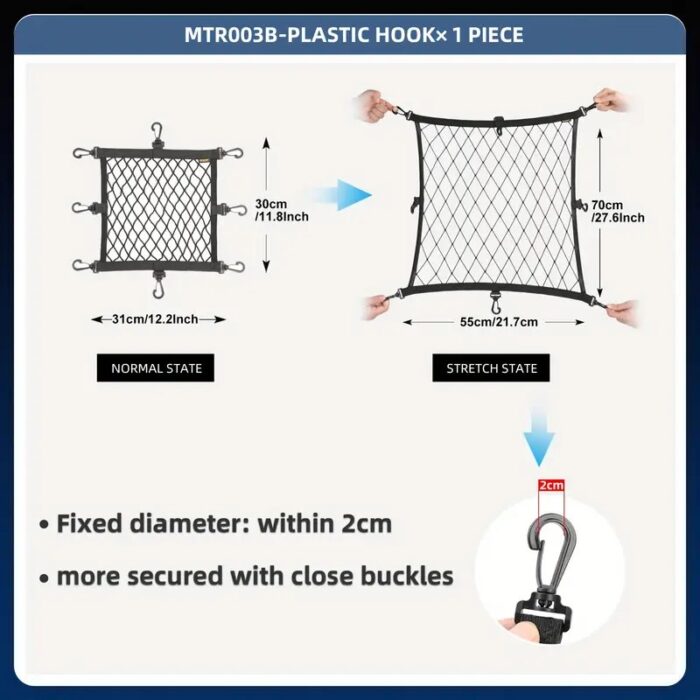 Rhinowalk Cargo Net, Black - Image 2