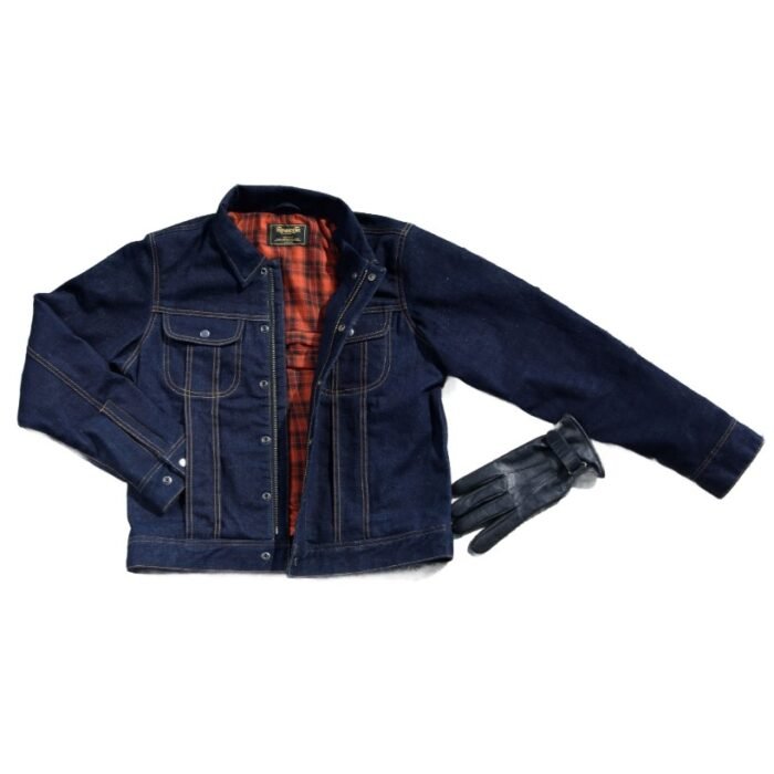 Trip Machine "Zero" Denim Riding Jacket, Blue