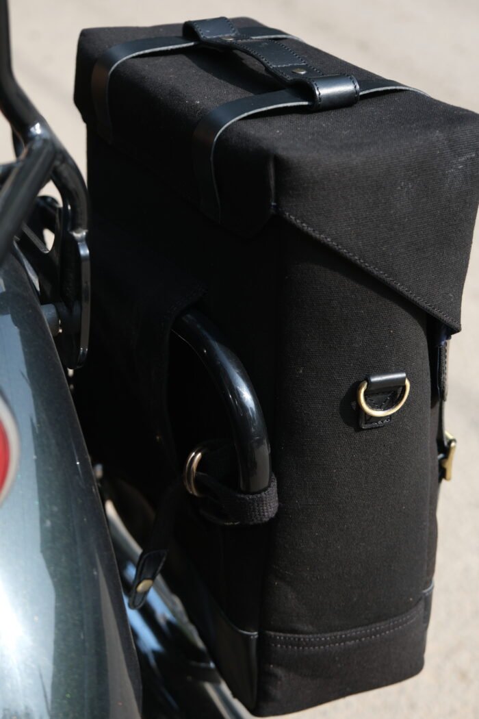 Ventura Canvas Saddlebags with Stays, Black - Image 5