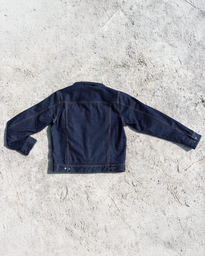 Trip Machine "Zero" Denim Riding Jacket, Blue - Image 3