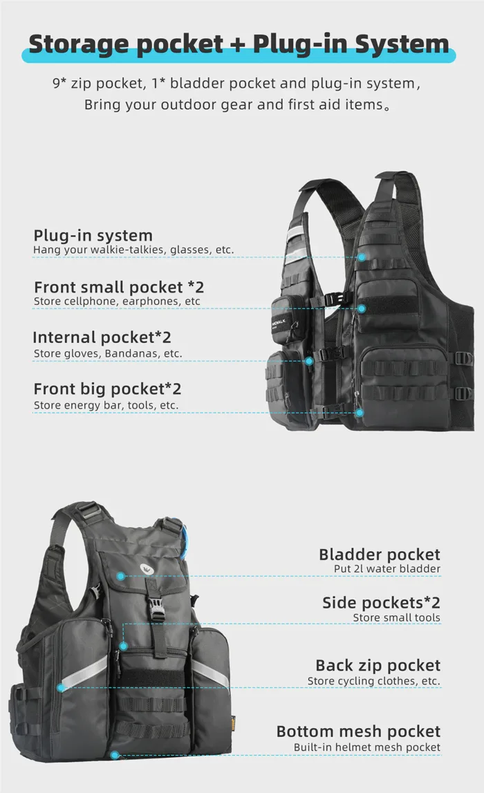 Rhinowalk Tactical Motorcycle Vest - Image 6